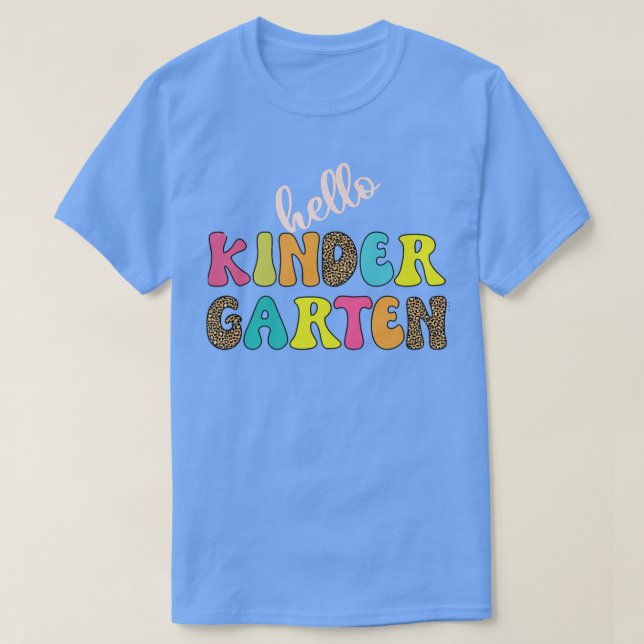 Hej Kinder Garten-läraren Back to school T Shirt (Design framsida)