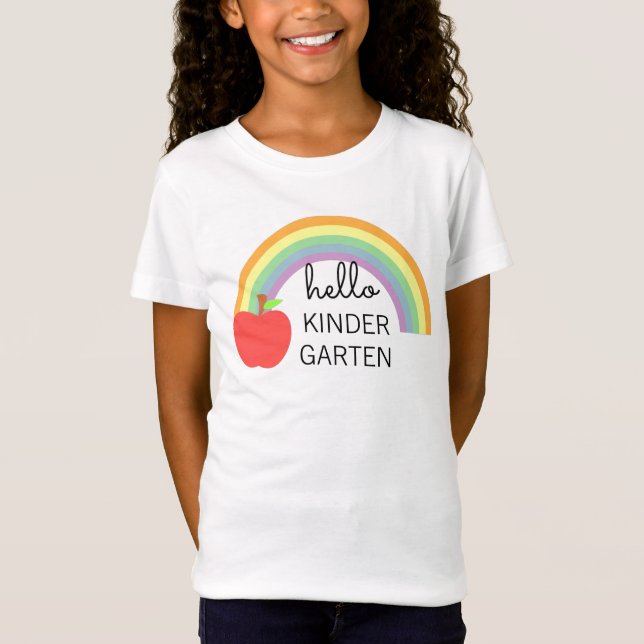 Hej Kindergarten Anpassningsbar T Shirt (Framsida)