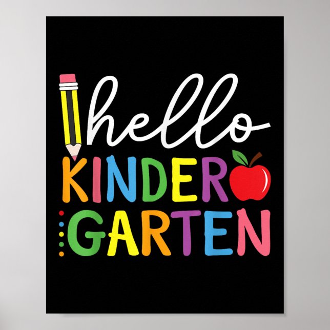 Hej Kindergarten Back to school Kindergarten Tea Poster (Framsidan)
