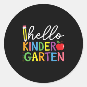 Hej Kindergarten Back to school Kindergarten Tea Runt Klistermärke