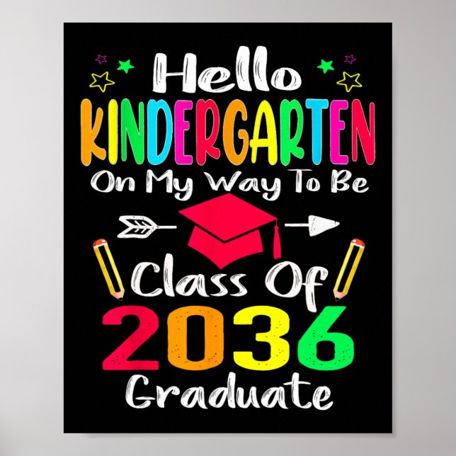 Hej Kindergarten Back to school, klass 2036 GR Poster (Framsidan)