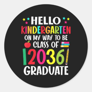 Hej Kindergarten Back to school, klass 2036 GR Runt Klistermärke