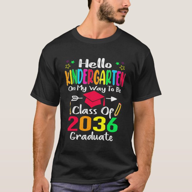 Hej Kindergarten Back to school, klass 2036 GR T Shirt (Framsida)
