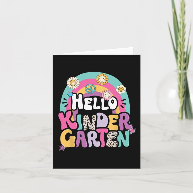 Hej Kindergarten Back to school Lacher Boy Girl Kort (Framsida)