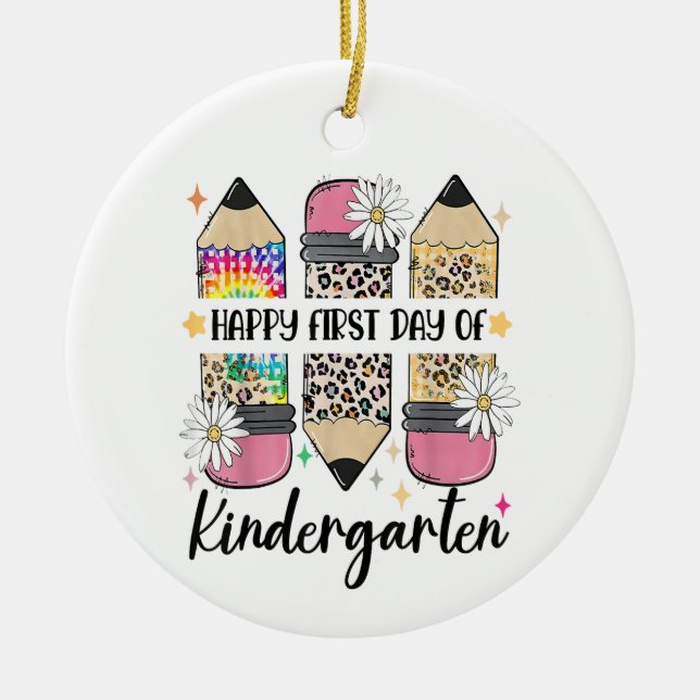 Hej Kindergarten Back to school Lärare Student Julgransprydnad Keramik (Framsidan)