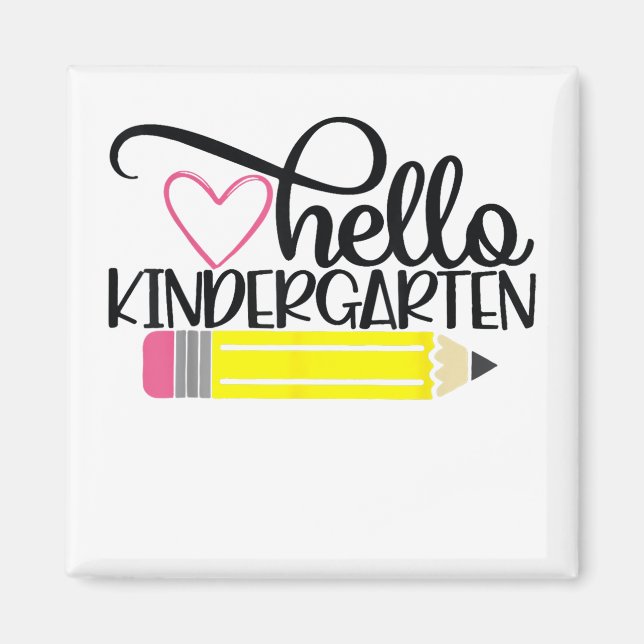 Hej Kindergarten Back to school Lärare Student Magnet (Framsidan)