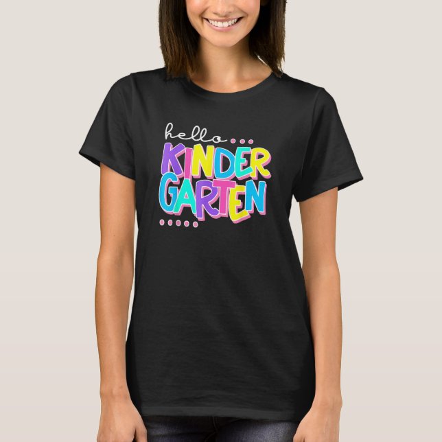 Hej Kindergarten Back to school Teacher Studen T Shirt (Framsida)