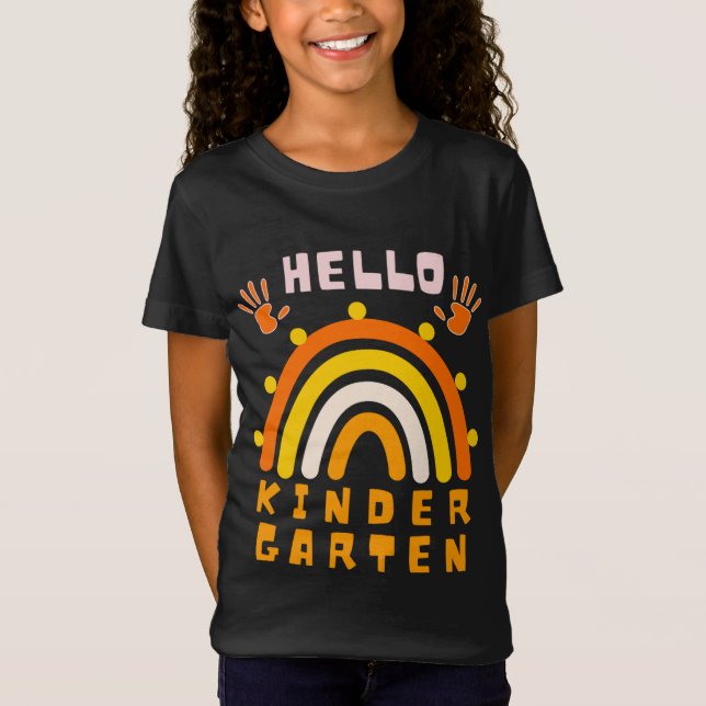 HEJ KINDERGARTEN - COOLA RAINBOW T SHIRT (Framsida)