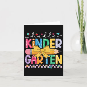 Hej Kindergarten Coquette Bow Pencil Kinder Tillba Kort