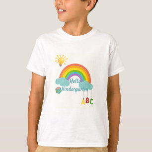 Hej Kindergarten Cute Rainbow Back to school T Shirt