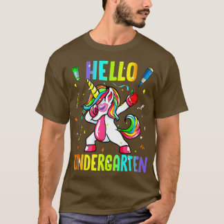 Hej Kindergarten Cute Unicorn Välkommen tillbaka t Shirt