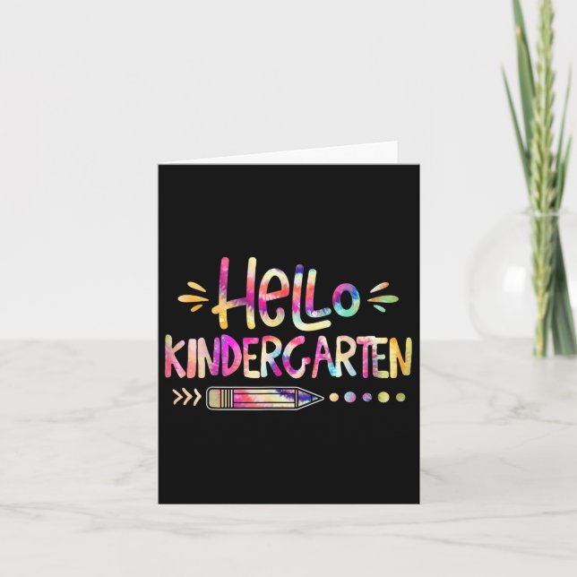Hej Kindergarten Första dagen Back to school Tie D Kort (Framsida)