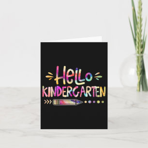 Hej Kindergarten Första dagen Back to school Tie D Kort