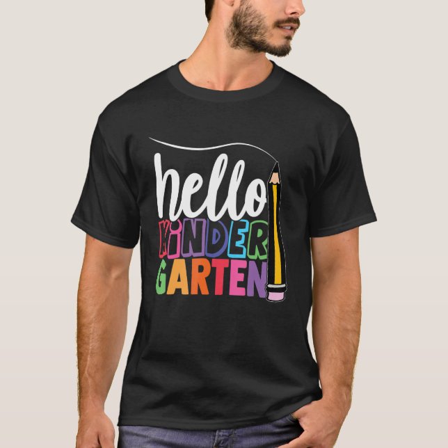 Hej Kindergarten första skoldagen T Shirt (Framsida)