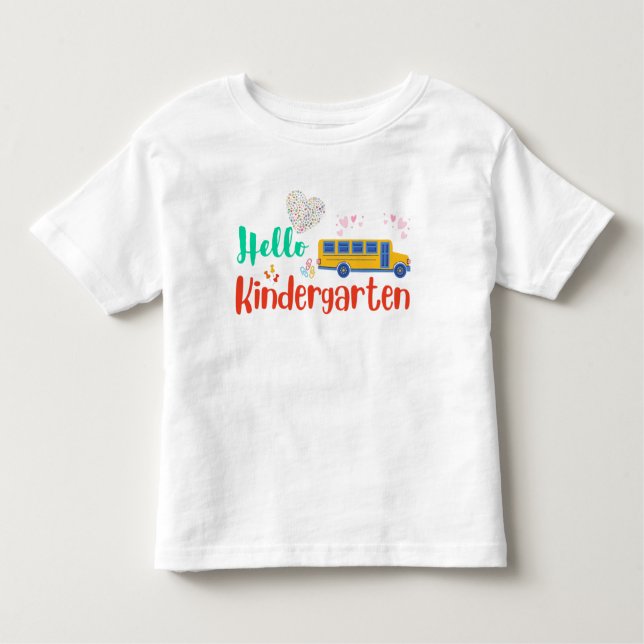 Hej Kindergarten, första skoldagen T Shirt (Framsida)