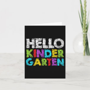 Hej Kindergarten Funny Back to school Student &a Kort