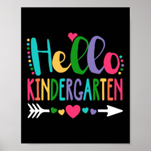 Hej Kindergarten Heart Lärare Student tillbaka til Poster