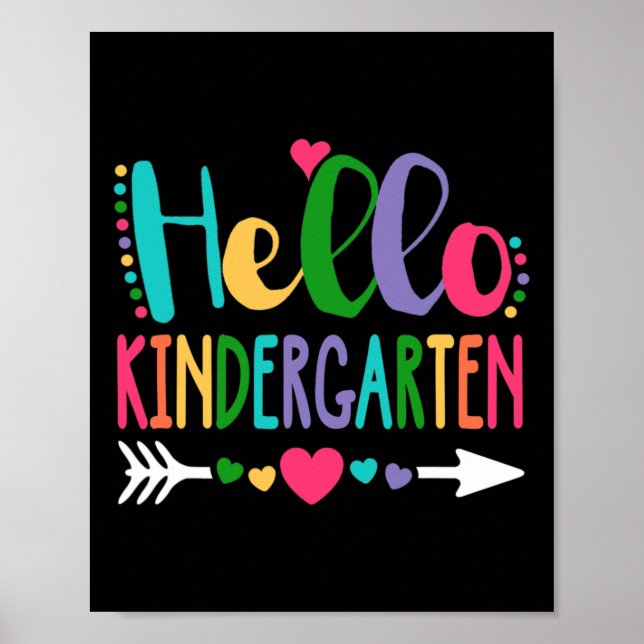 Hej Kindergarten Heart Lärare Student tillbaka til Poster (Framsidan)