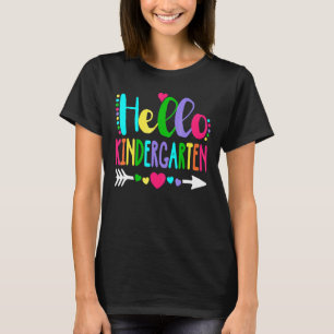 Hej Kindergarten Heart Lärare Student tillbaka til T Shirt