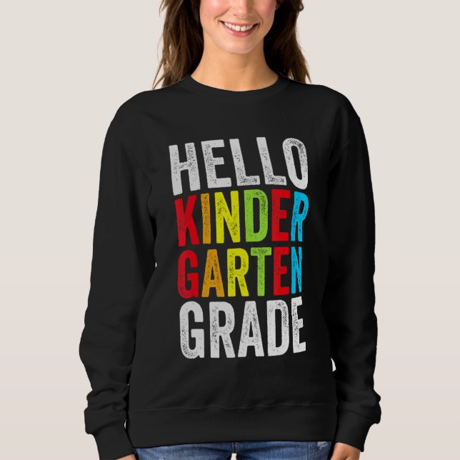 Hej Kindergarten Klass Första dagsläraren i T Shirt (Framsida)