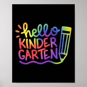 Hej Kindergarten Lärare Tie Dye Välkommen tillbaka Poster