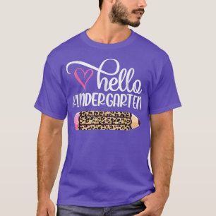 Hej Kindergarten Leopard Pencil Back to school T Shirt