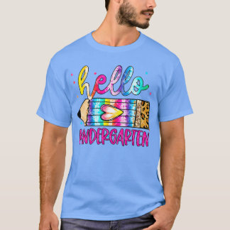 Hej Kindergarten Leopard Tie Dye Pencil Cu T Shirt