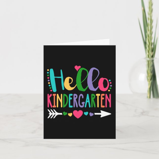 Hej Kindergarten Leopard Tie Dye Pencil Te Kort (Framsida)