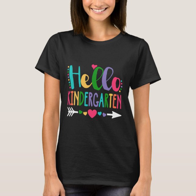 Hej Kindergarten Leopard Tie Dye Pencil Te T Shirt (Framsida)