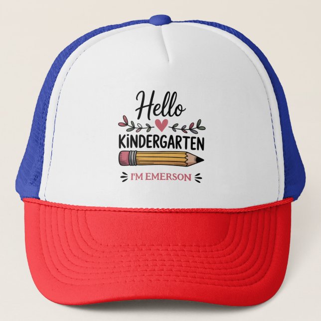 Hej Kindergarten Personlig Back to school Keps (Framsida)