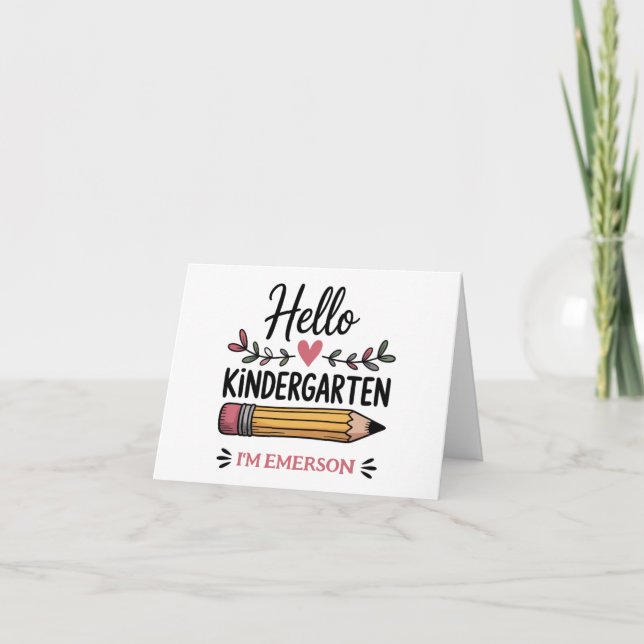 Hej Kindergarten Personlig Back to school Meddelande (Framsida)
