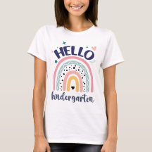 Hej Kindergarten Retro Rainbow för lärare Girl