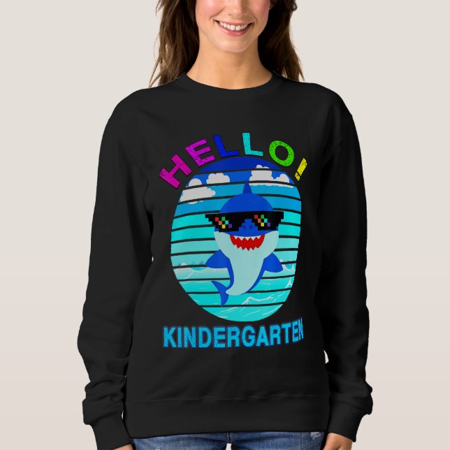 Hej Kindergarten Shark Baby T Shirt (Framsida)