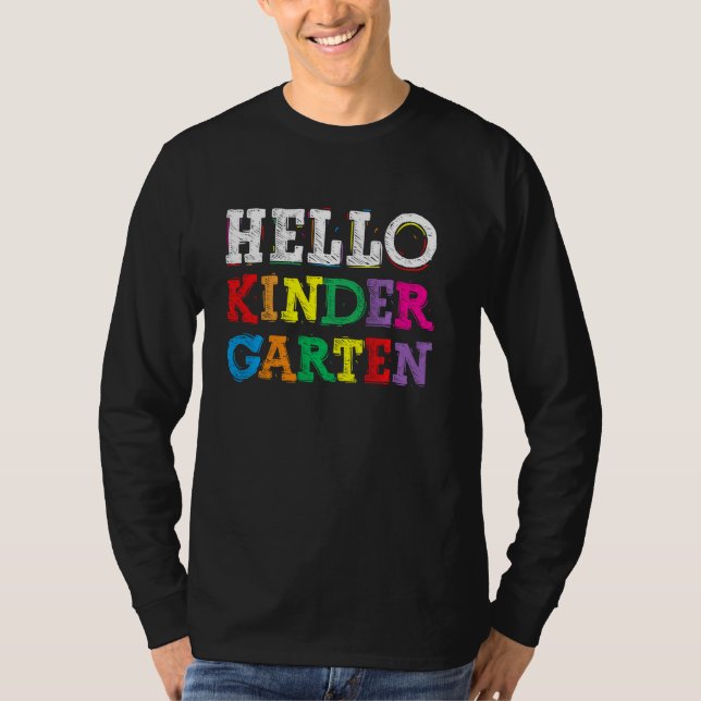 Hej Kindergarten Shirt Back to school första dagen T (Framsida)