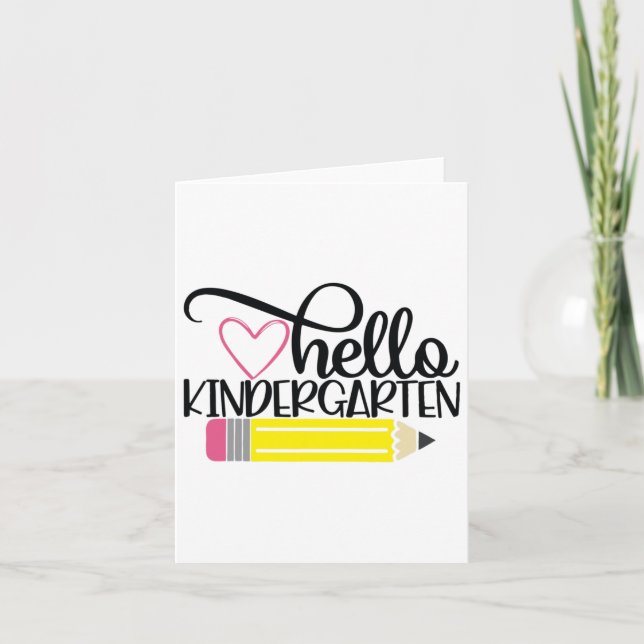Hej Kindergarten Shirt Ck till skollärare Stud Kort (Framsida)