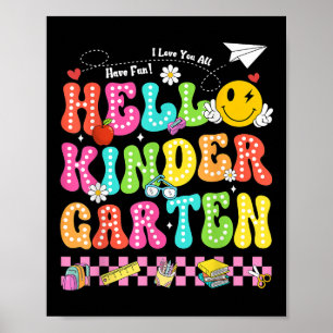 Hej Kindergarten Smile Ansikte Back to school Teac Poster