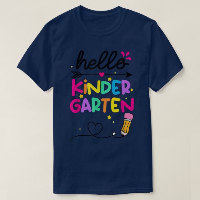 Hej Kindergarten Squad min första dag i Kindergar T Shirt (Design framsida)