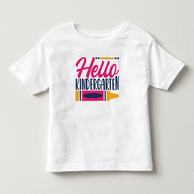 Hej Kindergarten T Shirt (Framsida)