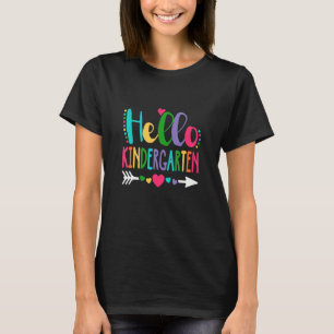 Hej Kindergarten Teacher Back to school Heart V T Shirt