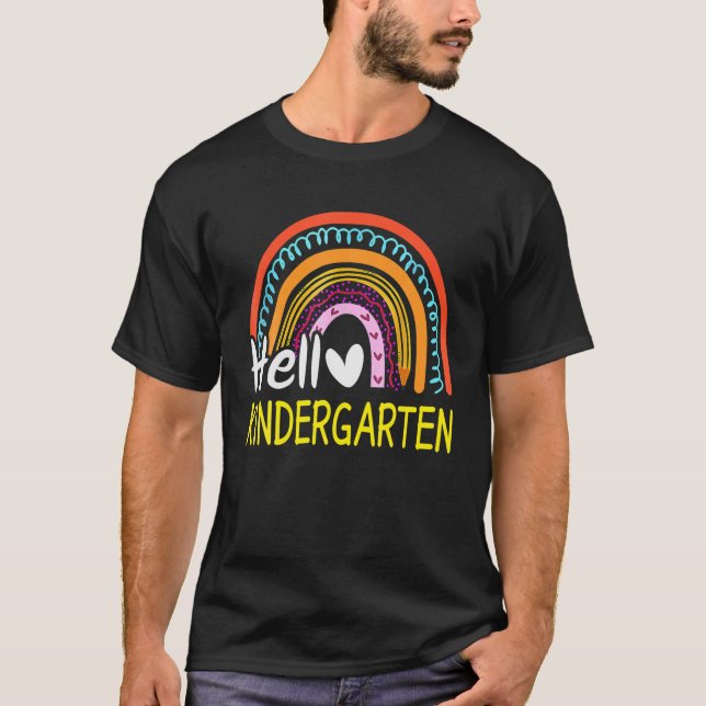 Hej Kindergarten Team Kinder Back to school Rain T Shirt (Framsida)