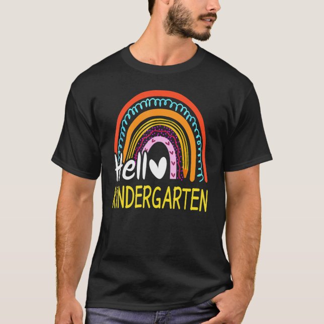 Hej Kindergarten Team Kinder Back to school Rain T Shirt (Framsida)
