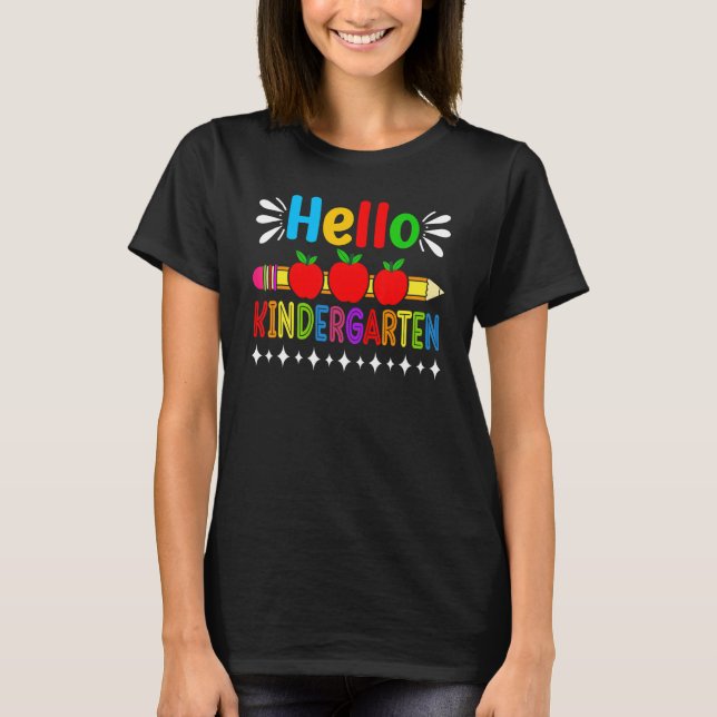 Hej Kindergarten Team Kinder Back to school Squa T Shirt (Framsida)