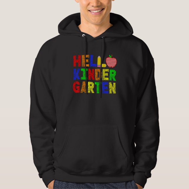 Hej Kindergarten Team Kinder Back to school Teac Hoodie (Framsida)