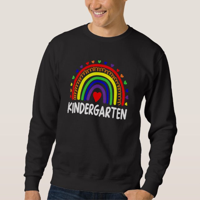 Hej Kindergarten Team Kinder Back to school Teac Lång Ärmad Tröja (Framsida)