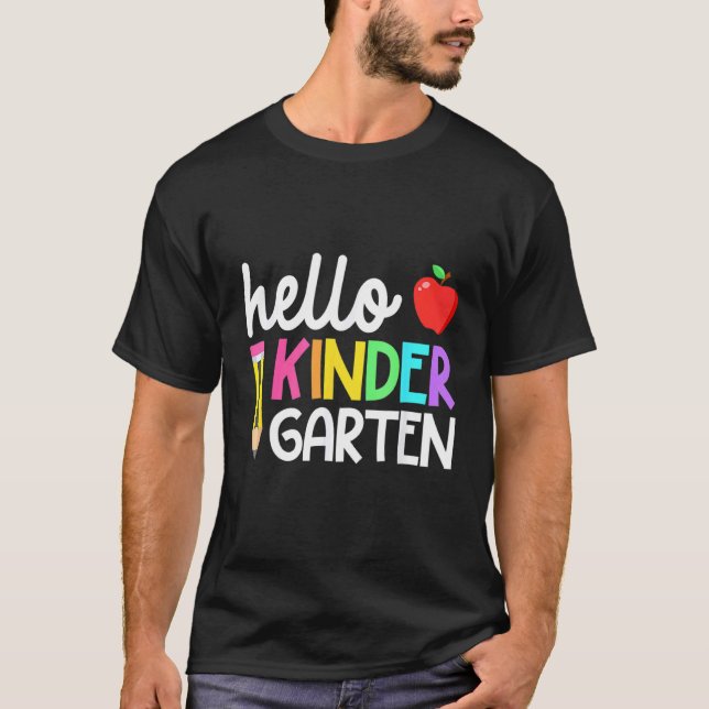 Hej Kindergarten Team Kinder Back to school Teac T Shirt (Framsida)