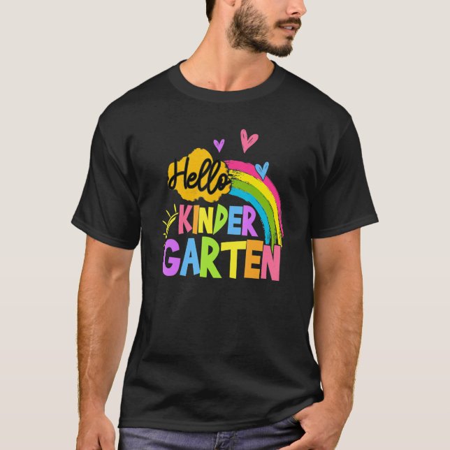 Hej Kindergarten Team Kinder Back to school Teac T Shirt (Framsida)