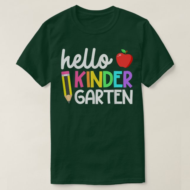 Hej Kindergarten Team Kinder Back to school Teac T Shirt (Design framsida)