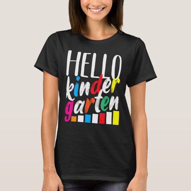 Hej Kindergarten Team Kinder Back to school Teac T Shirt (Framsida)