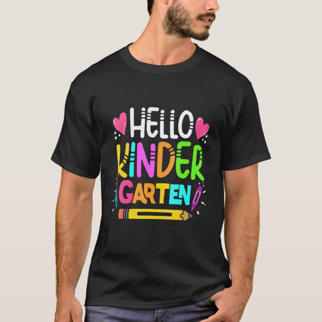 Hej Kindergarten Team Kinder Back to school Teac T Shirt (Framsida)