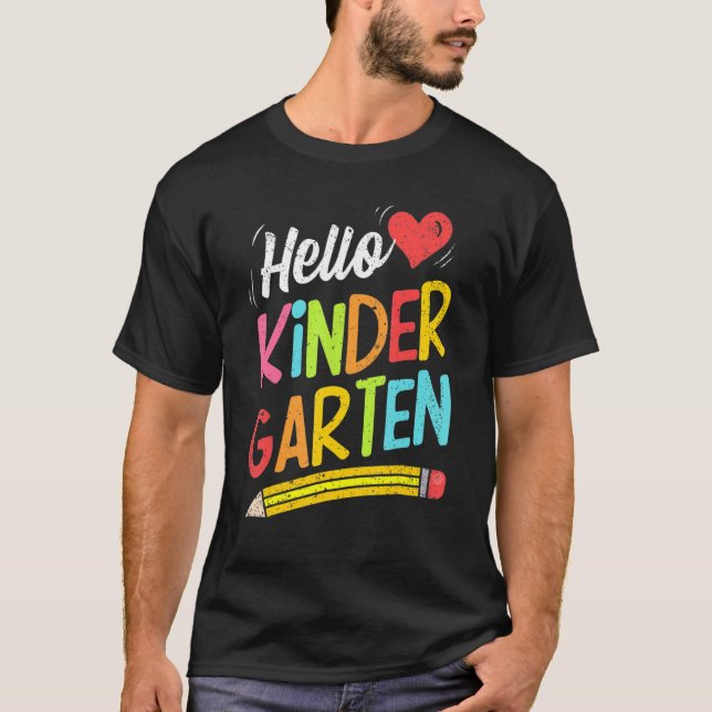 Hej Kindergarten Team Kinder Back to school Teac T Shirt (Framsida)